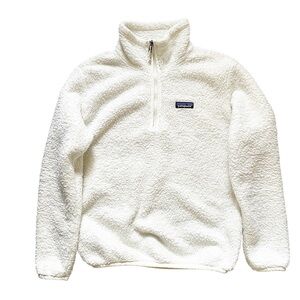 Patagonia Women's Soft Warm Los Gatos 1/4-Zip Birch White Pullover Fleece Sz XS